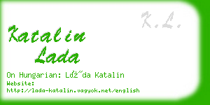 katalin lada business card